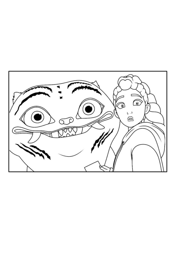 Tigre Derpy - Guerreiras do K-Pop para colorir