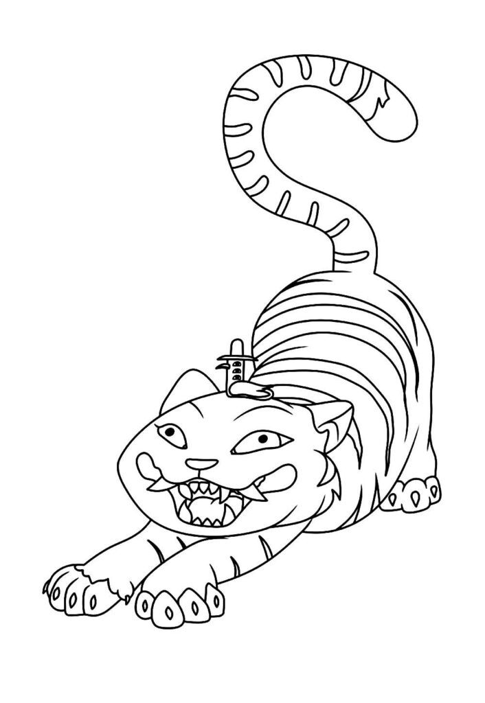 Desenho do Tigre Derpy - Guerreiras do K-Pop