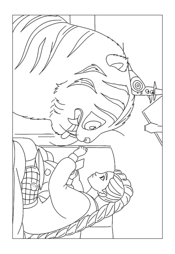 Desenho do Tigre Derpy - Guerreiras do K-Pop