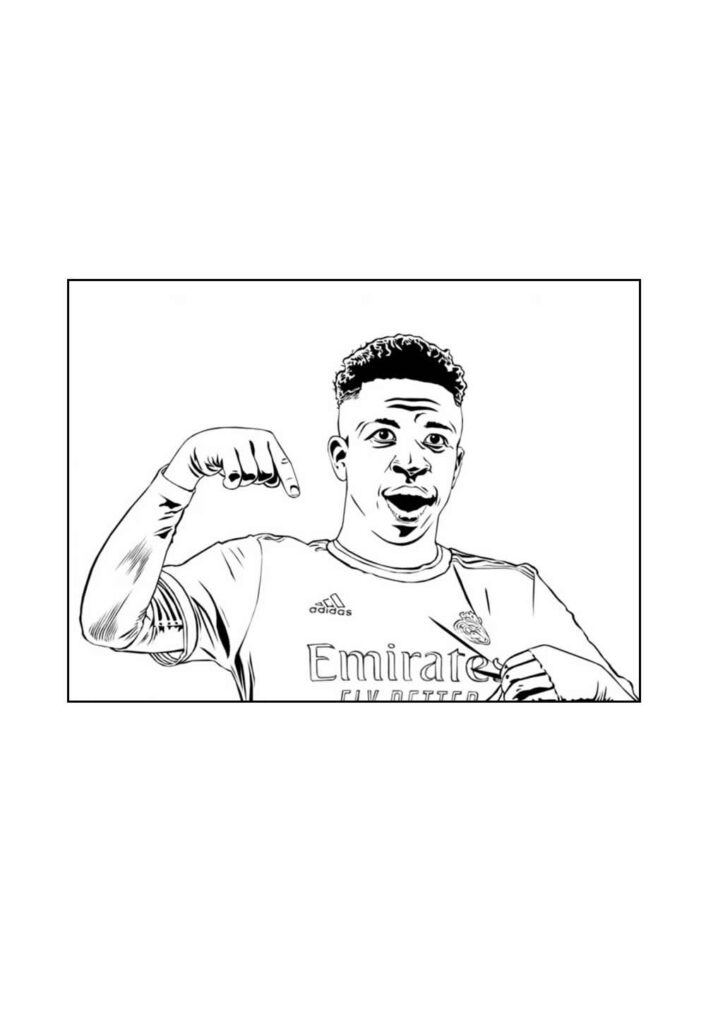 Desenho de Vinicius Júnior para colorir