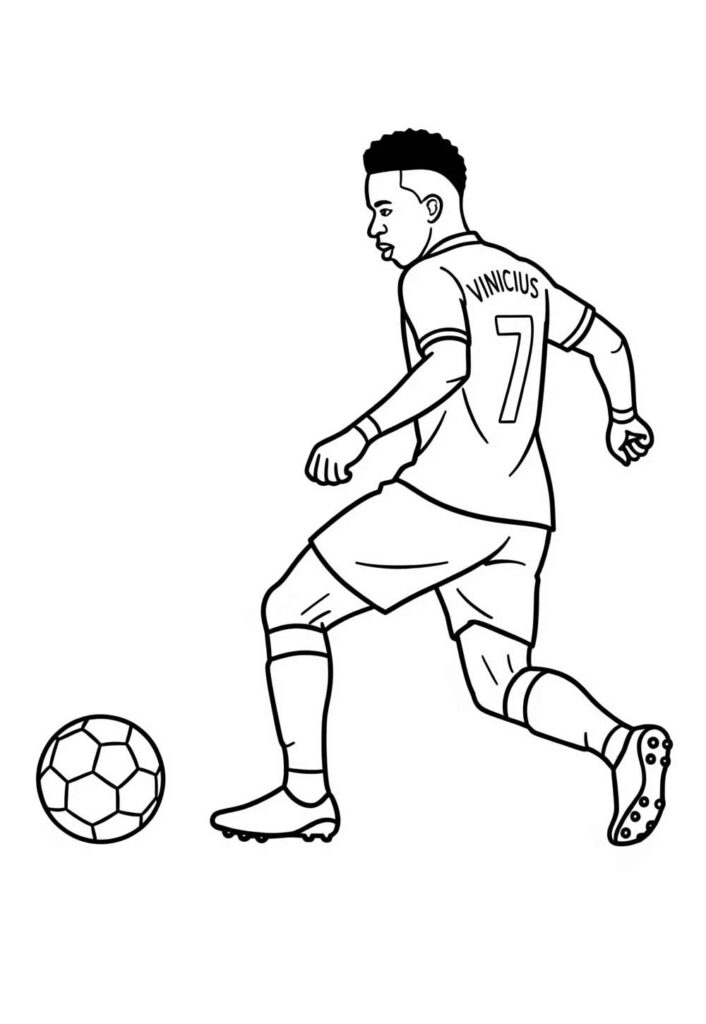 Desenho de Vini Jr. para colorir