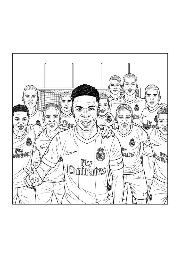 Desenho de Vini Jr. para colorir