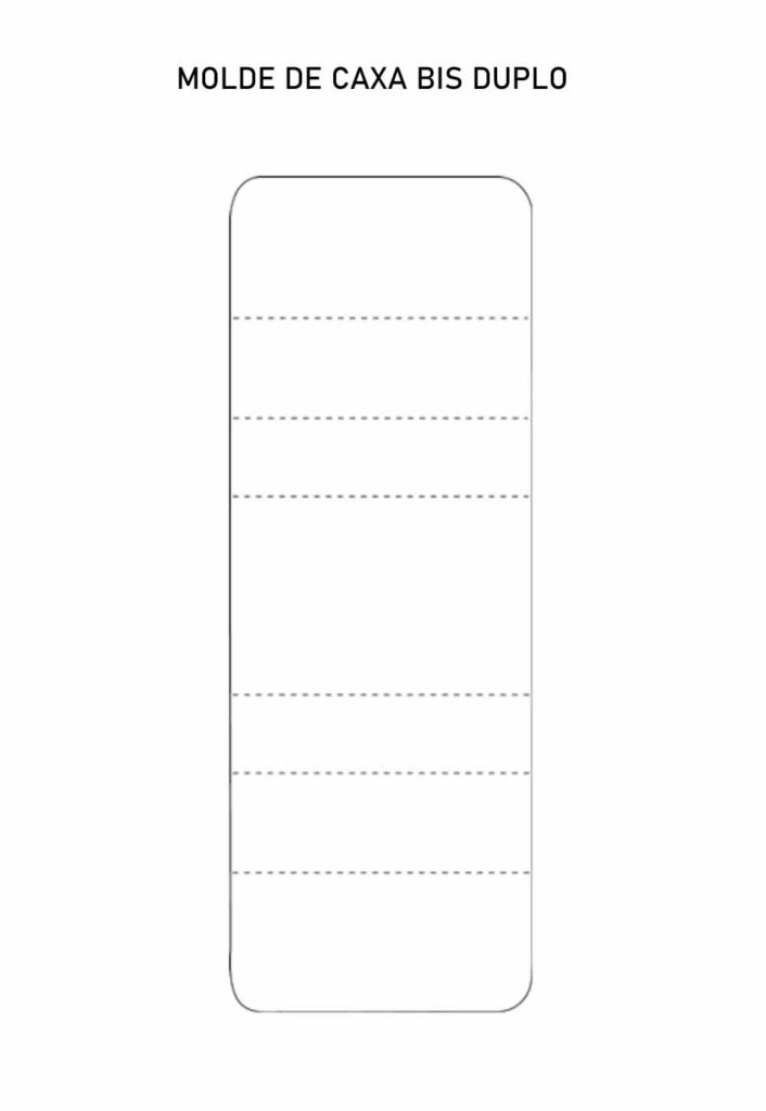 Molde de Caixa Bis Duplo para imprmir