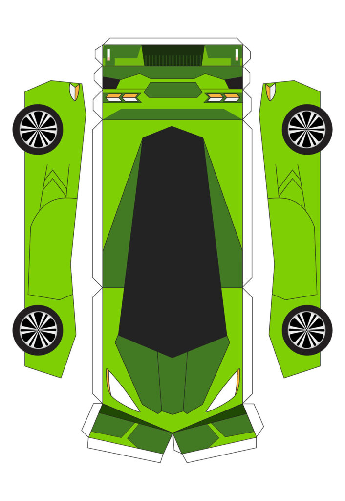 Molde de Carro de Papel
