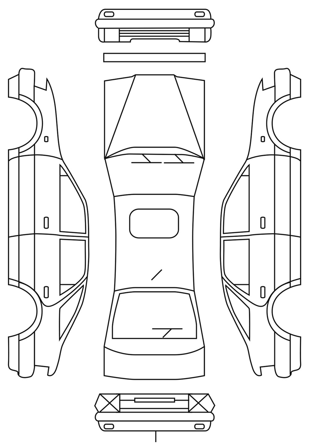 Molde de Carro de Papel para Imprimir e Montar - Dicas Práticas