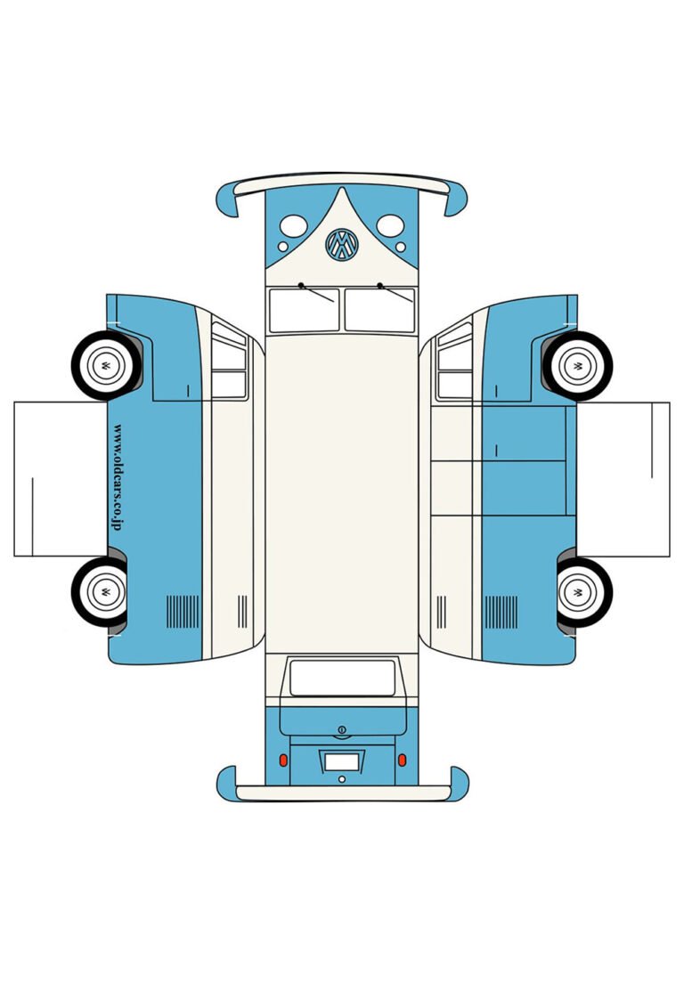 Molde de Carro de Papel para Imprimir e Montar - Dicas Práticas
