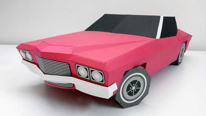 Moldes de Carro de Papel para Imprimir