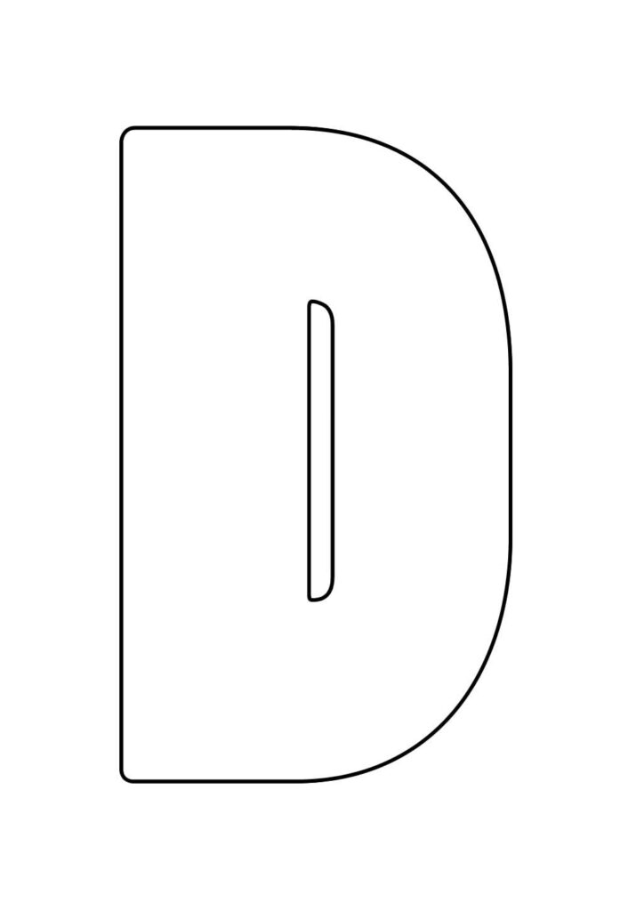 Molde da Letra D