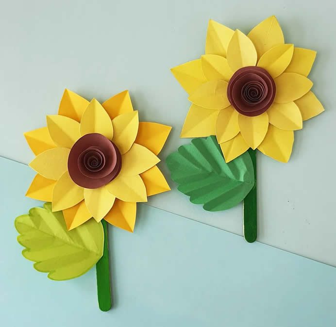 Moldes de Folhas de Girassol
