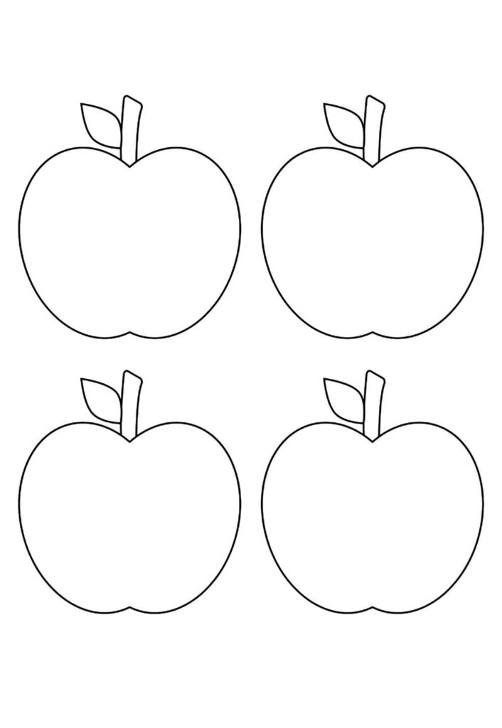 Moldes de Maçãs para Imprimir