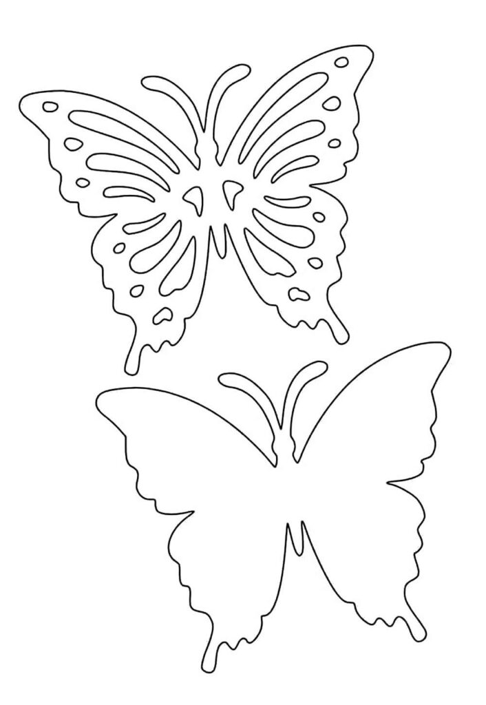Plantilla de Mariposas