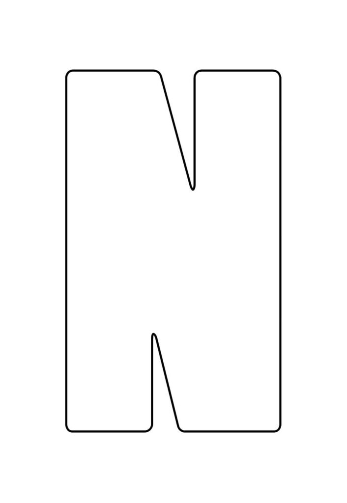 Molde da Letra N