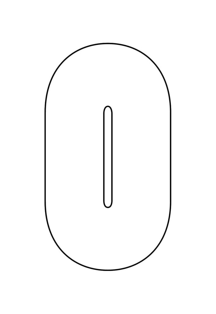 Molde da Letra 0