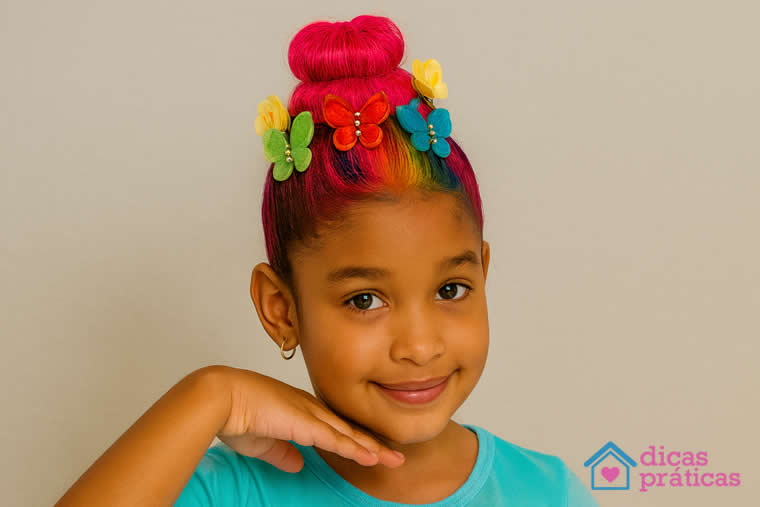 Cabelo Maluco com Borboletas