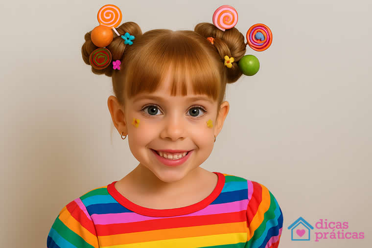 Ideia de Cabelo Maluco para Menina