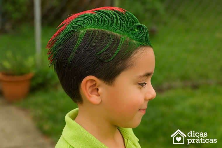 Lagarto com Moicano - Cabelo Maluco para Menino
