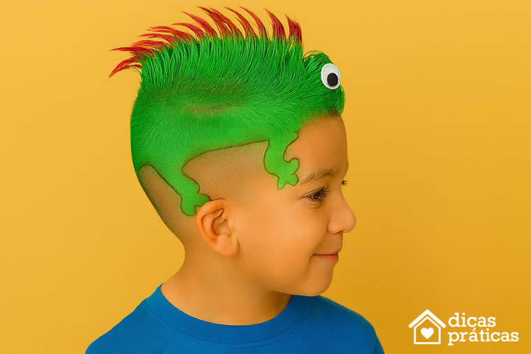 Cabelo Maluco com Lagarto e Moicano
