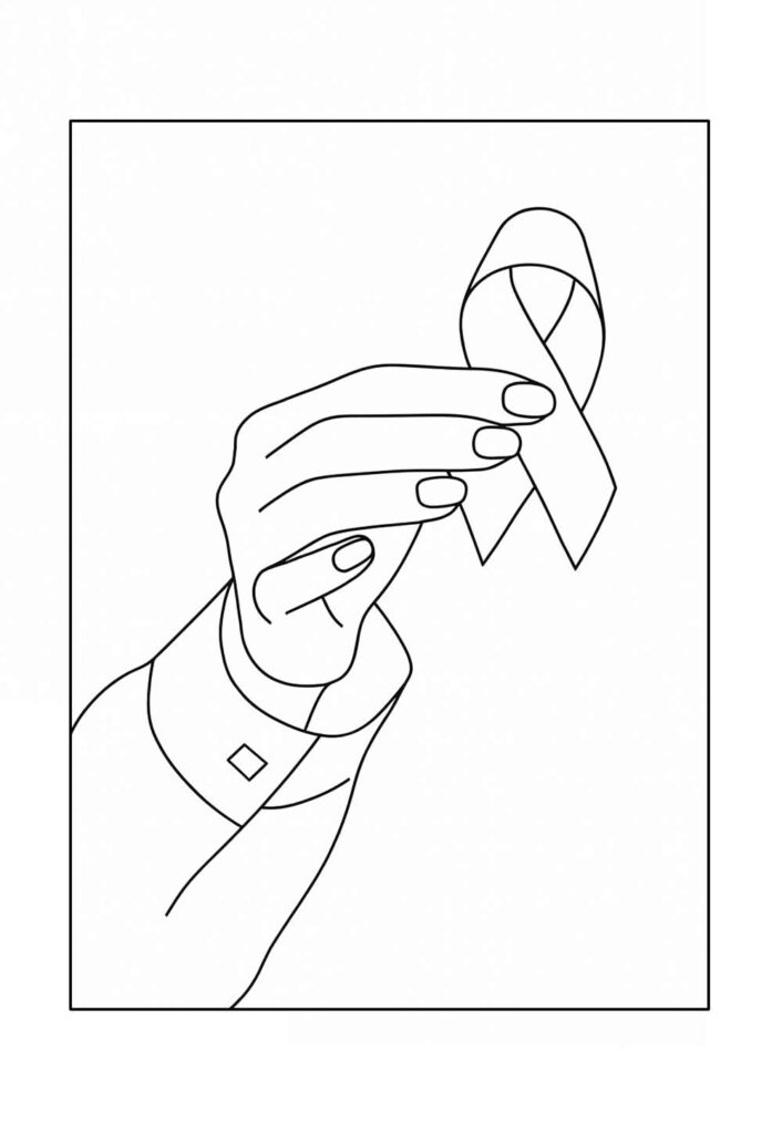 Desenhos de Outubro Rosa para colorir