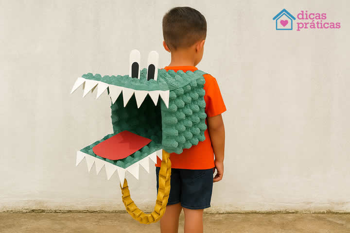 Mochila Maluca de Dinossauro com Bandejas de Ovos