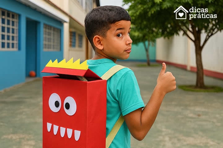 Mochila Maluca com Caixa de Papelão