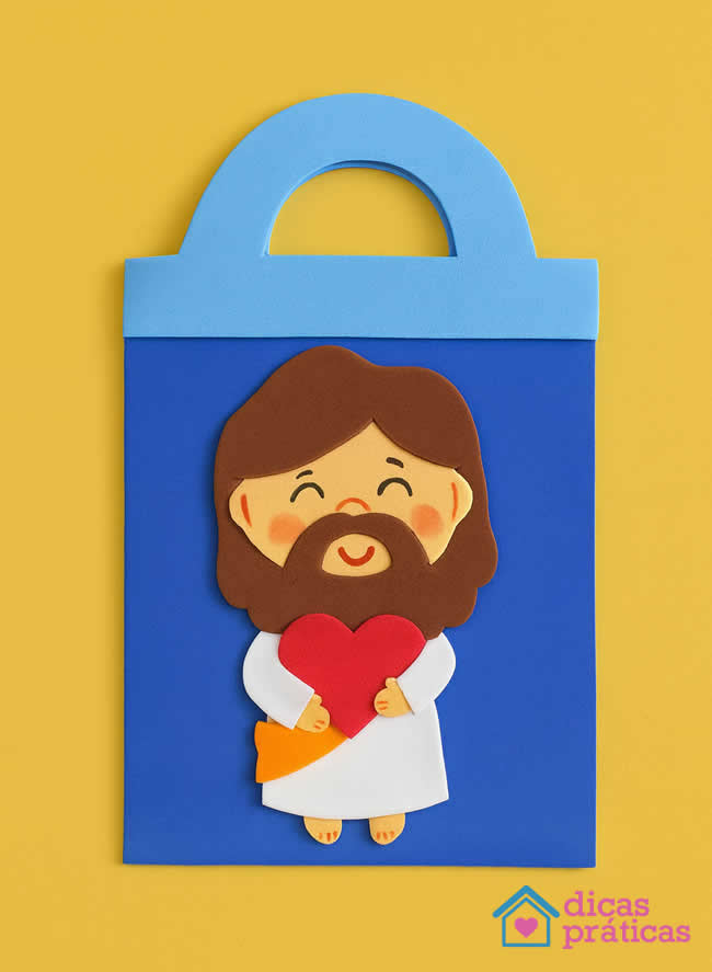 Sacolinha de EVA com Jesus