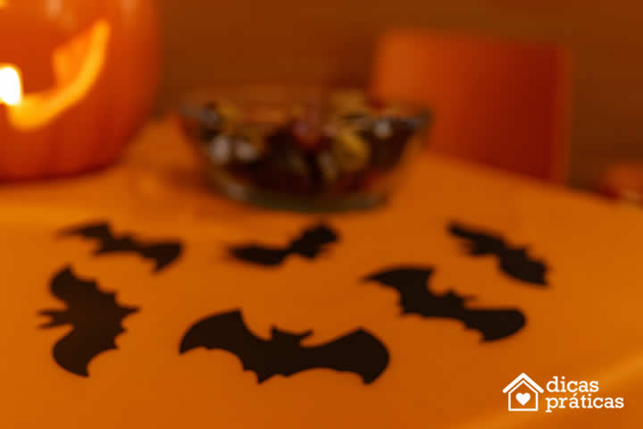 Moldes de Morcego para Enfeites de Halloween