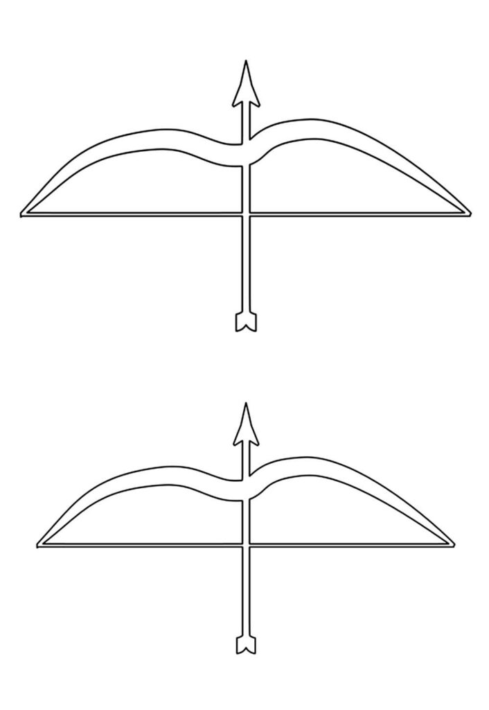 Molde de Arco e Flecha para Imprimir