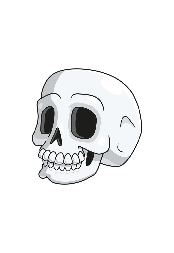 Molde de Caveira para Imprimir