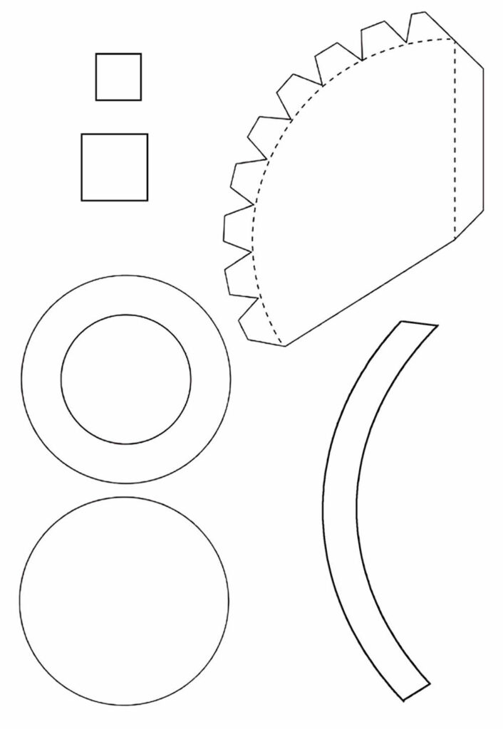 Moldes para Chapéu de Bruxa Pequeno