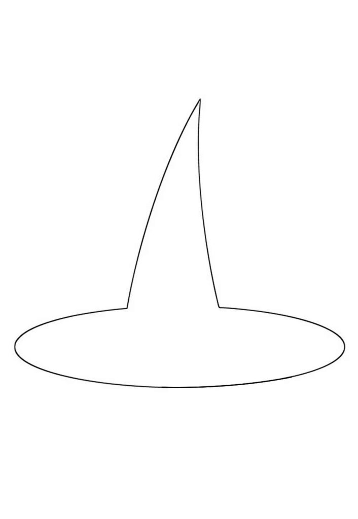 Molde de Chapéu de Bruxa para Imprimir