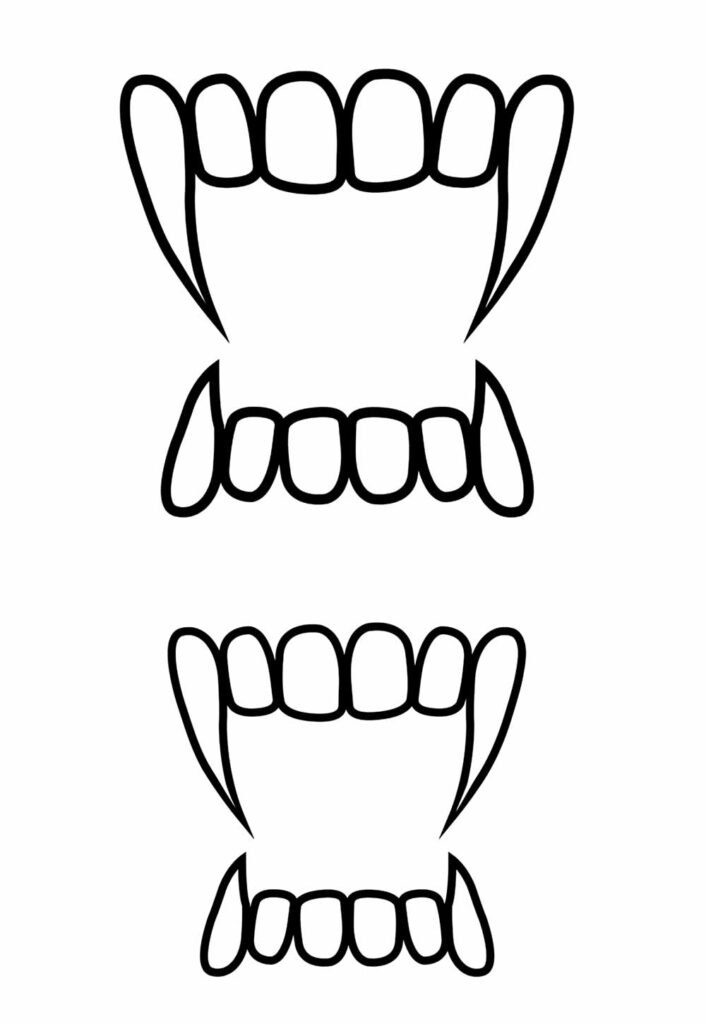 Molde de Dentes de Vampiro