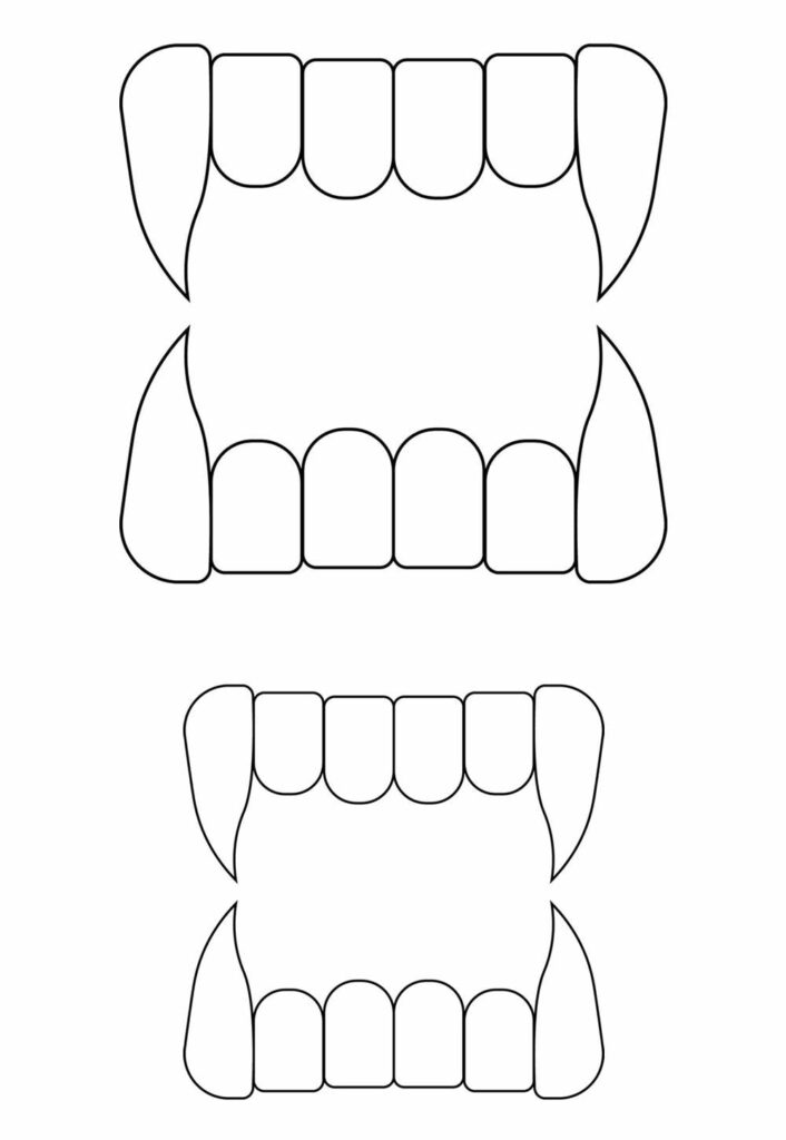 Molde de Dentes de Vampiro