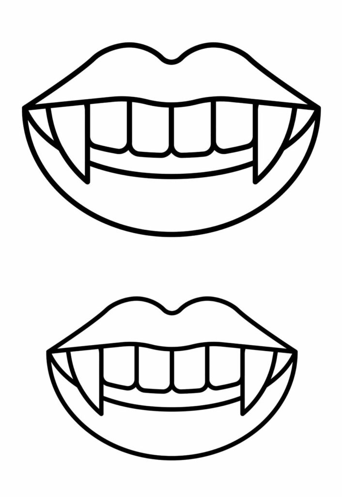 Molde de Boca com Dente de Vampiro