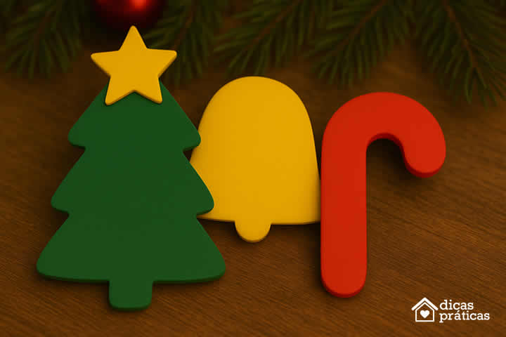 Enfeites de EVA para Natal com Moldes