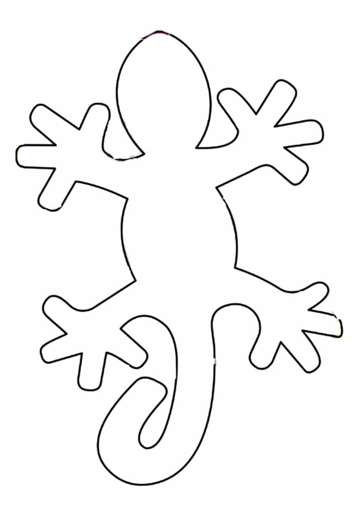 Molde de Lagarto para Imprimir