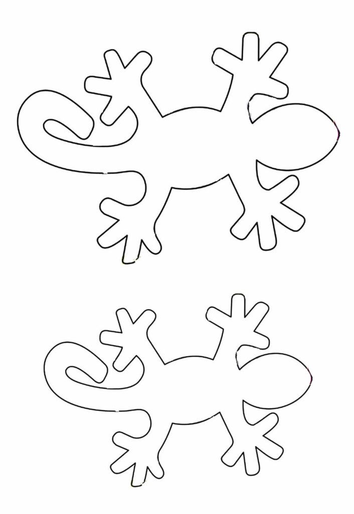Molde de Lagartos para Imprimir