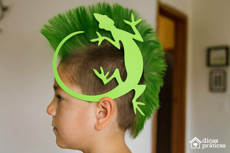 Molde de Lagarto para Cabelo Maluco com Moicano