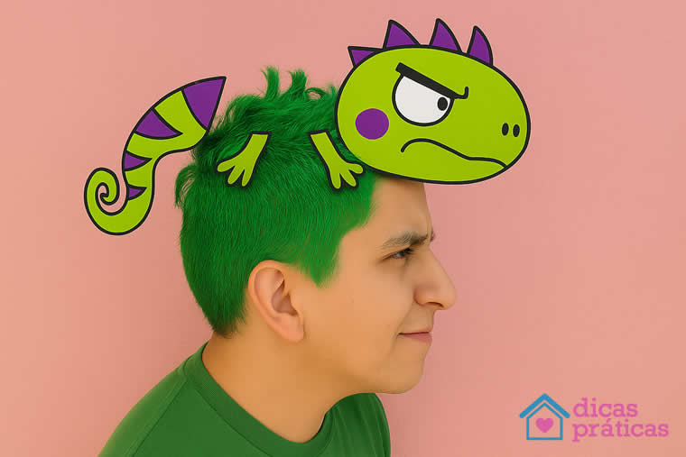 Molde Grátis de Lagarto para Cabelo Mlauco