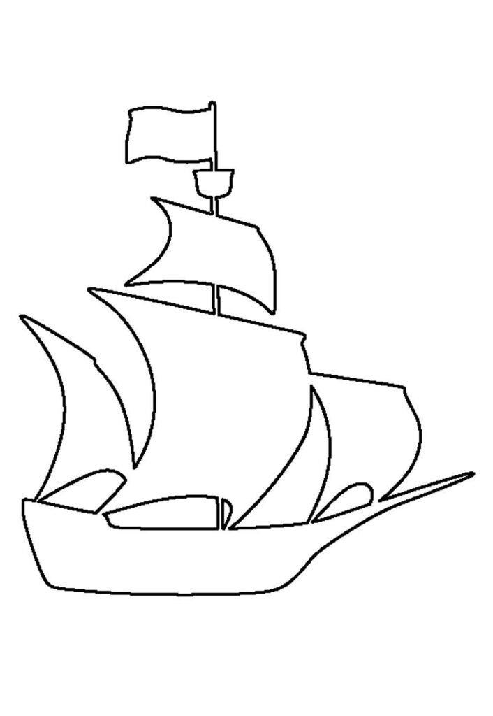 Molde de Navio Pirata para Imprimir