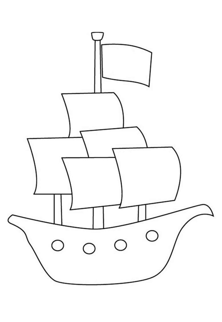 Molde de Navio Pirata para Imprimir