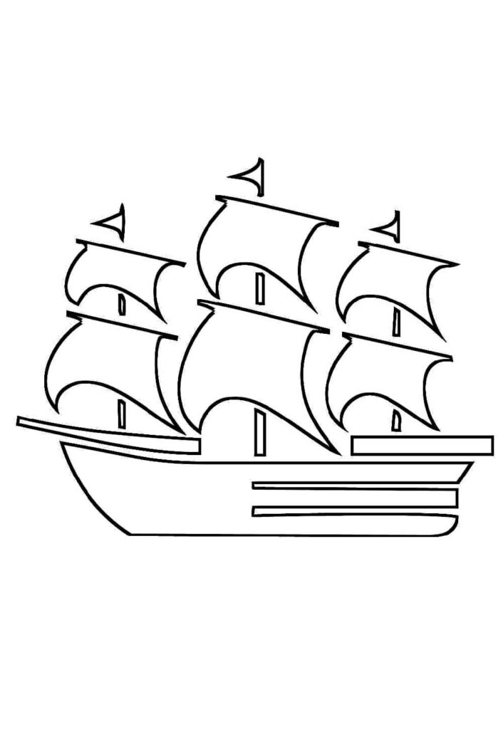 Navio Pirata para Imprimir