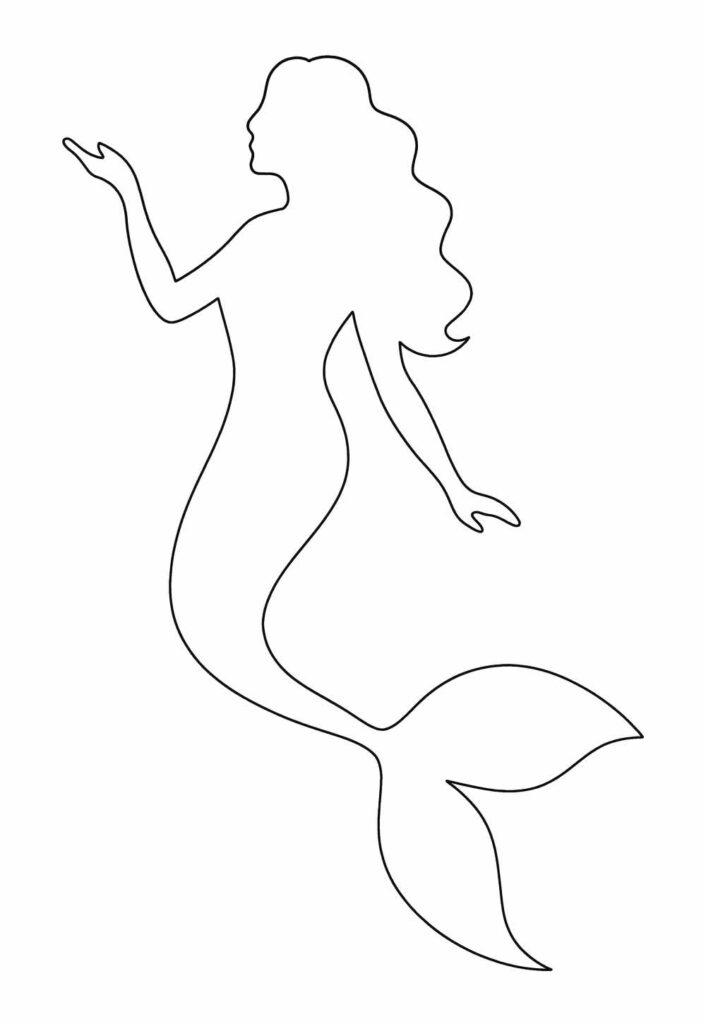 Molde de Sereia para Imprimir