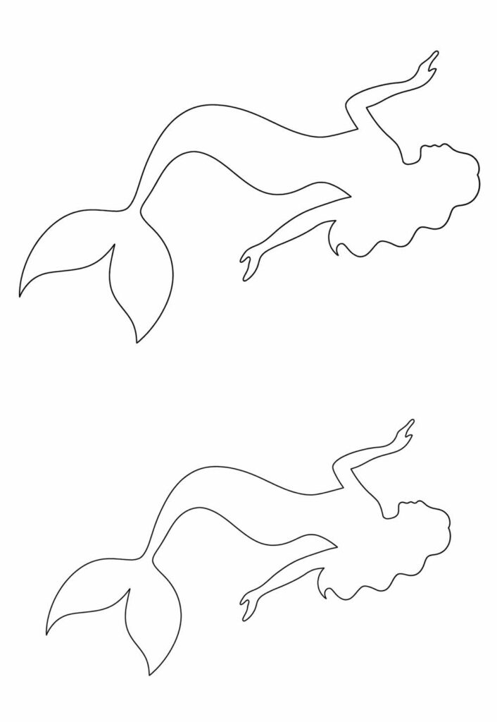 Molde de Sereias para Imprimir