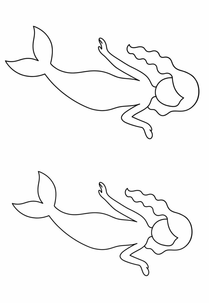 Molde de Sereia para Imprimir