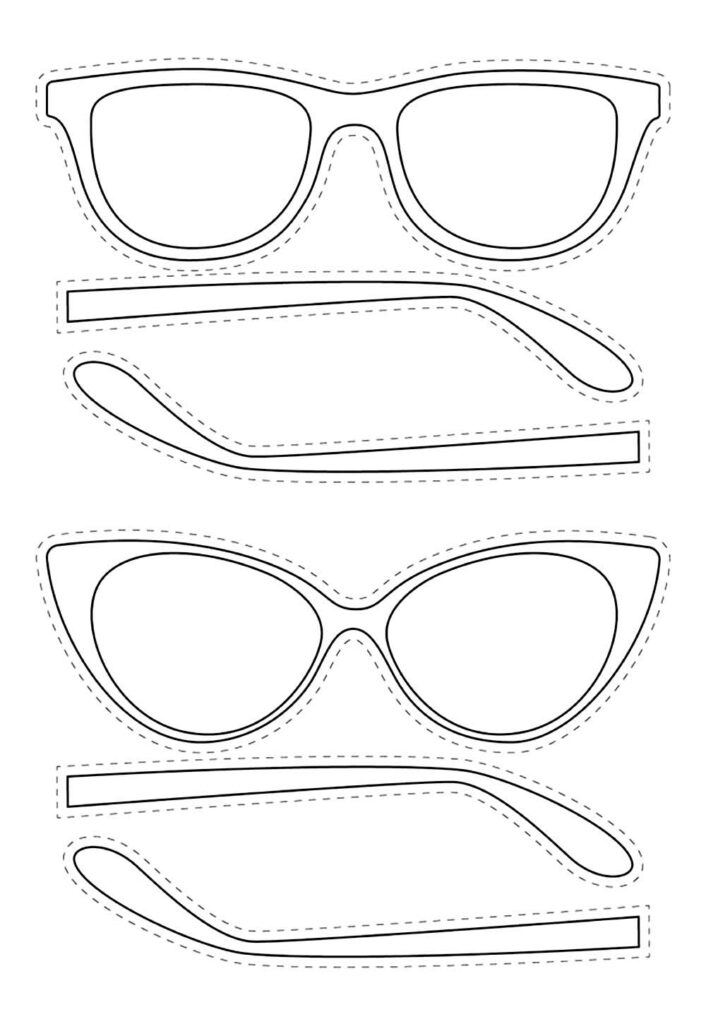 Moldes de Óculos para Imprimir