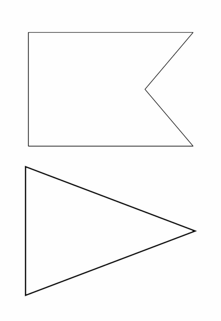 Molde de Bandeirinha de Natal