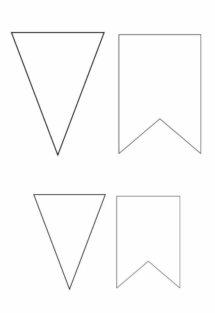 Molde de Bandeirinhas de Natal