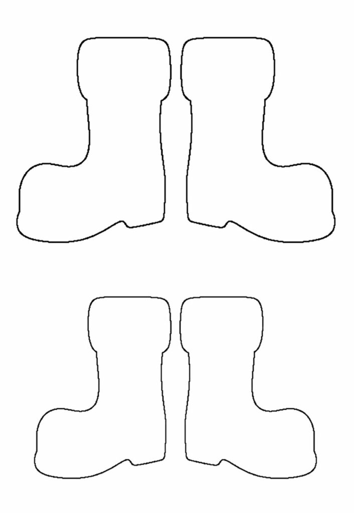 Moldes de Bota de Papei Noel