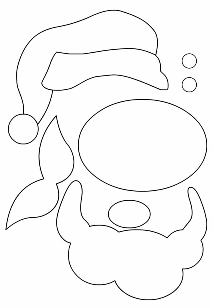 Molde de Papai Noel de Natal