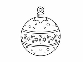 Desenhos de Bola de Natal para colorir